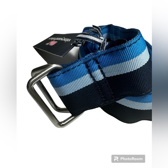 VINEYARD VINES MEN'S MULTI STRIPE D-RING BELT.NWT.SZ.XL.MSRP$49.50 - Picture 4 of 5